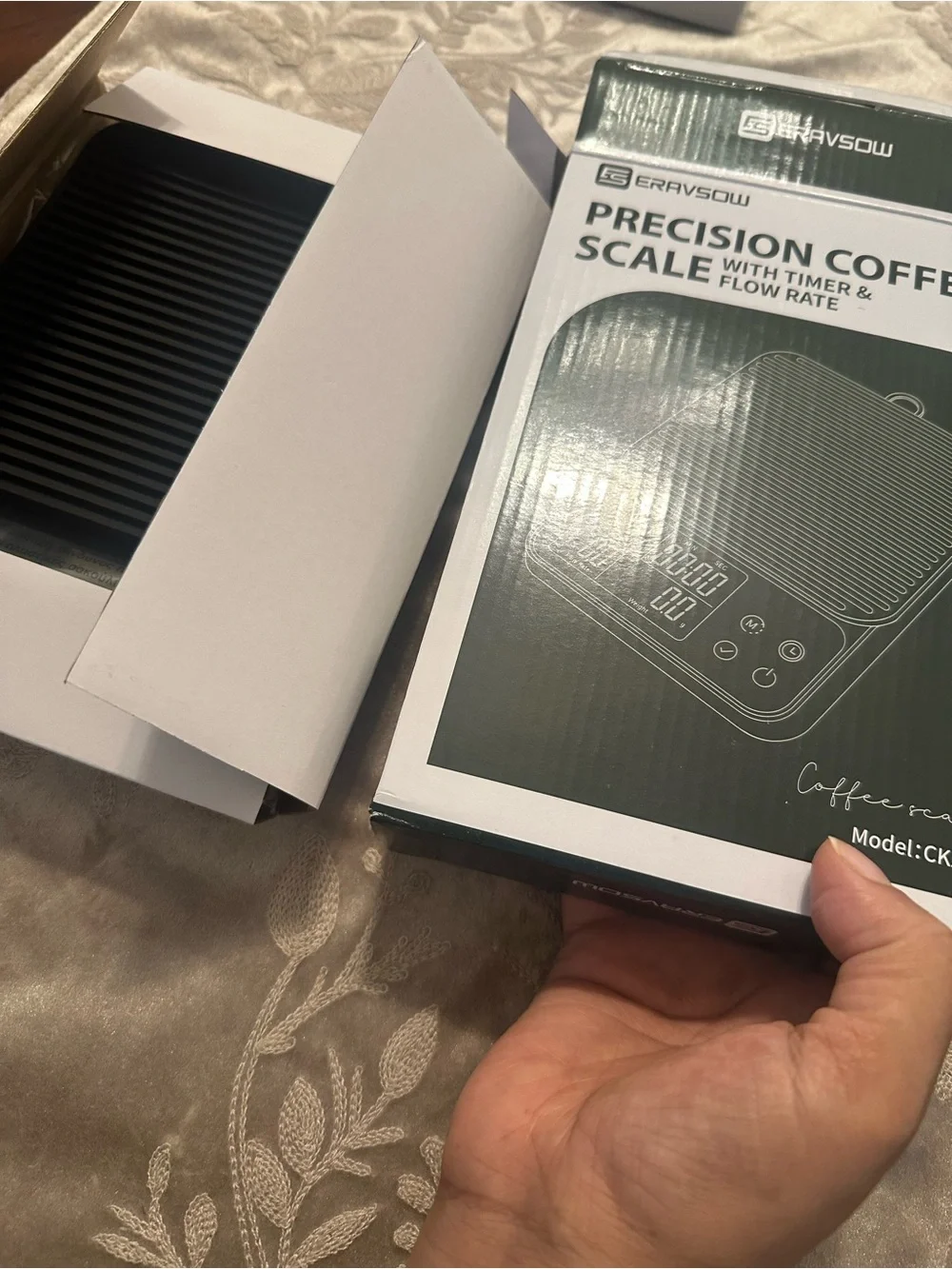 ERAVSOW Precision Coffee Scale - Green & White Packaging